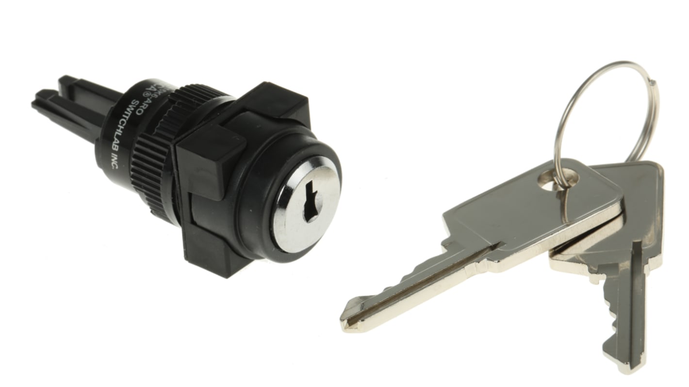 RS PRO IP65 Key Switch, 5 A @ 250 V ac 2-Way