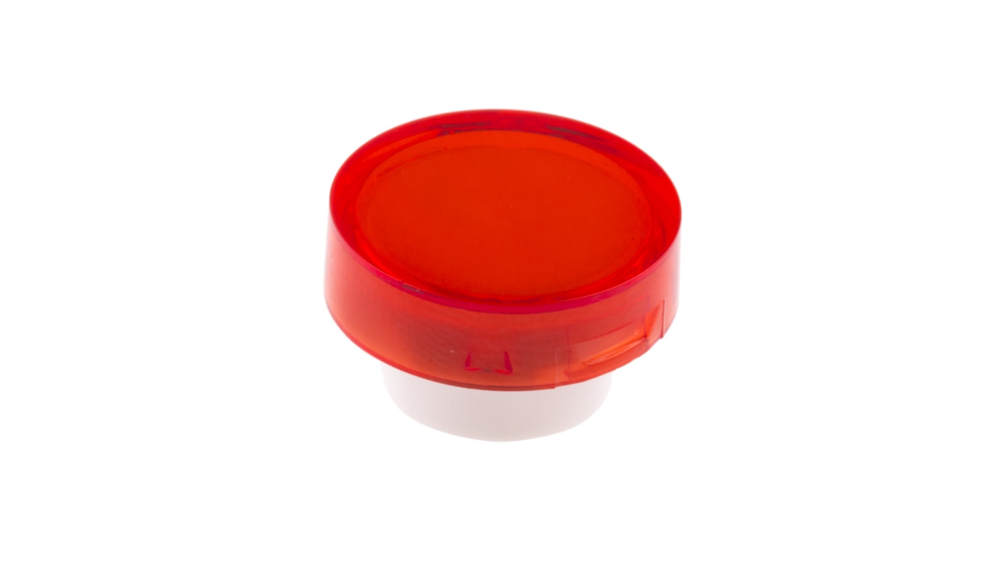 RS PRO Red Round Push Button Lens for Use with ADA16 Series