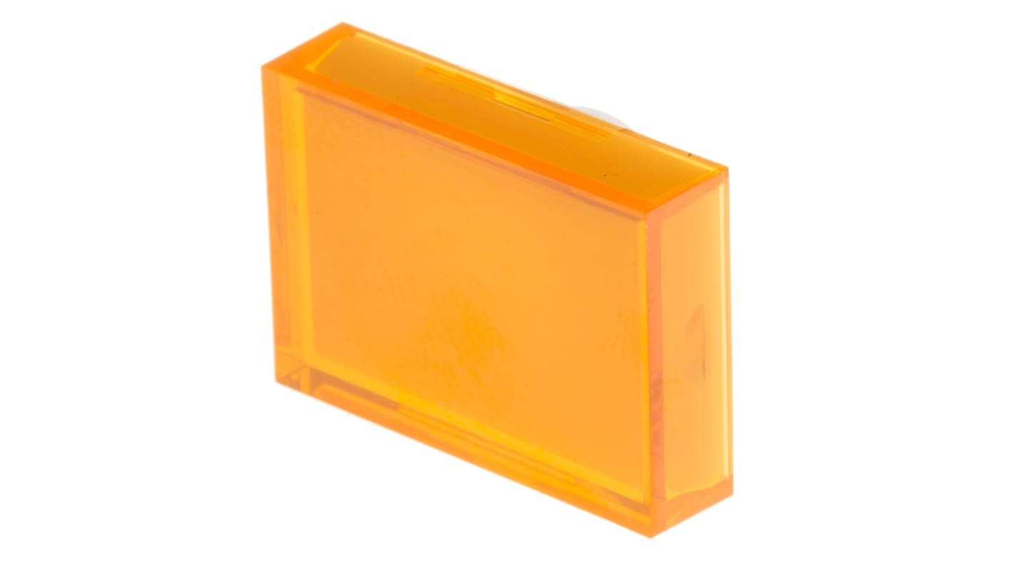 RS PRO Orange Rectangular Push Button Lens for Use with ADA16 Series