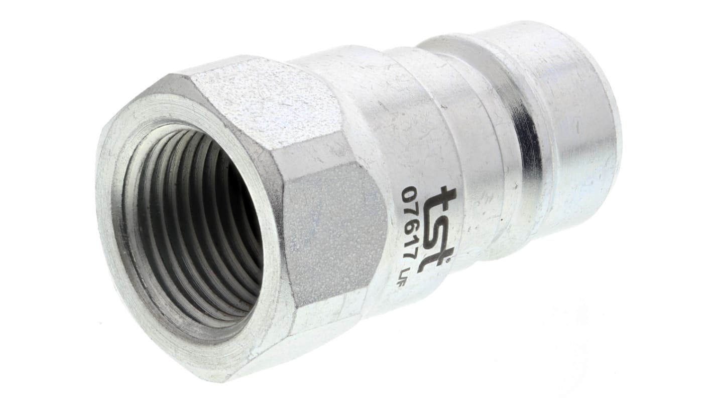 RS PRO Steel Male Hydraulic Quick Connect Coupling, BSP 3/8 Male