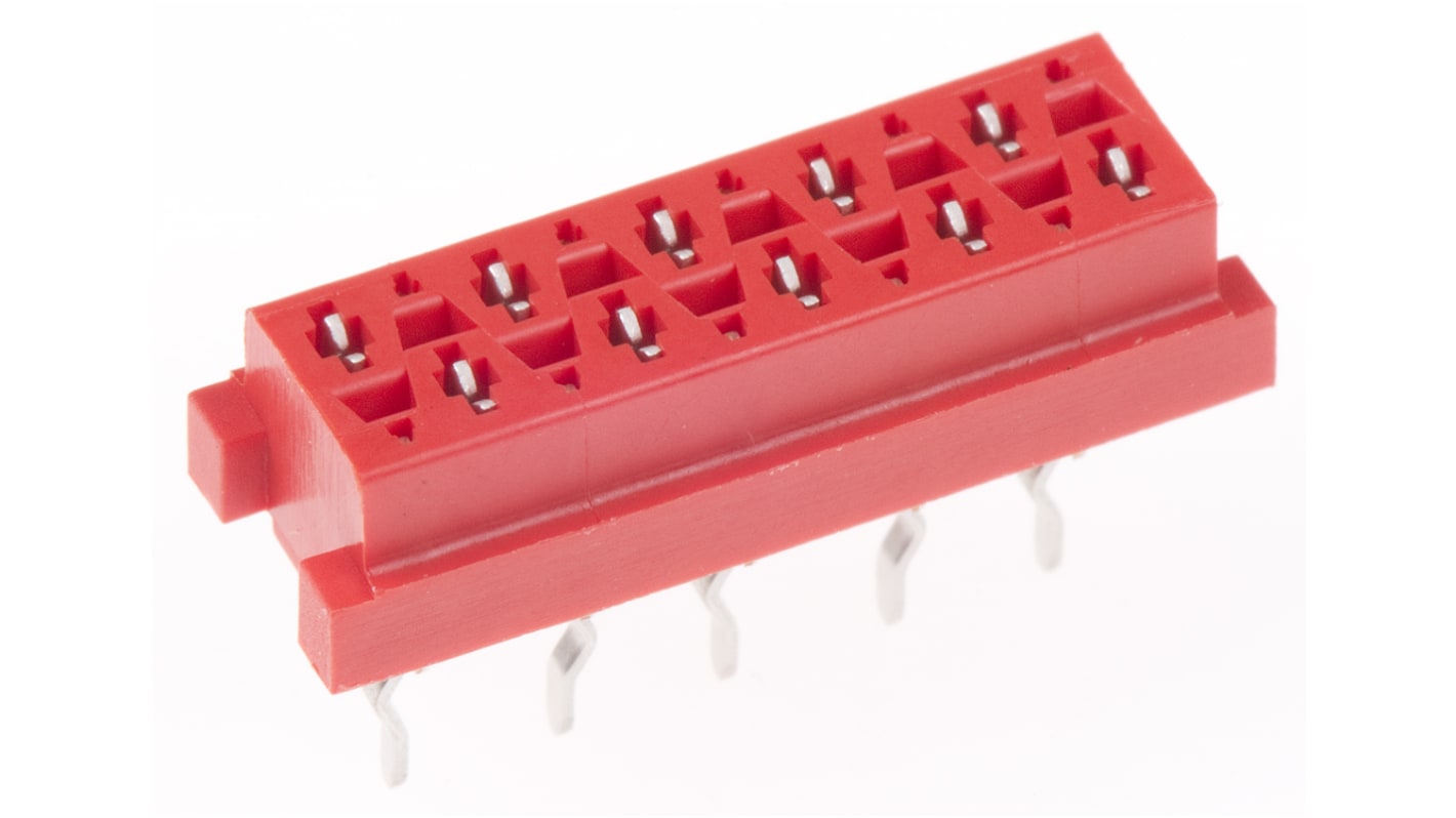 Gniazdo PCB 10 -pinowe 2 -rzędowe raster: 2.54mm Żeńskie na płytkę Proste Przewlekany