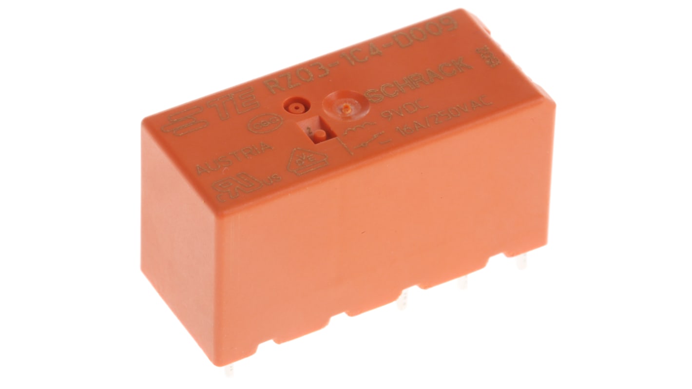 TE Connectivity PCB Mount Power Relay, 24V dc Coil, 16A Switching Current, SPST