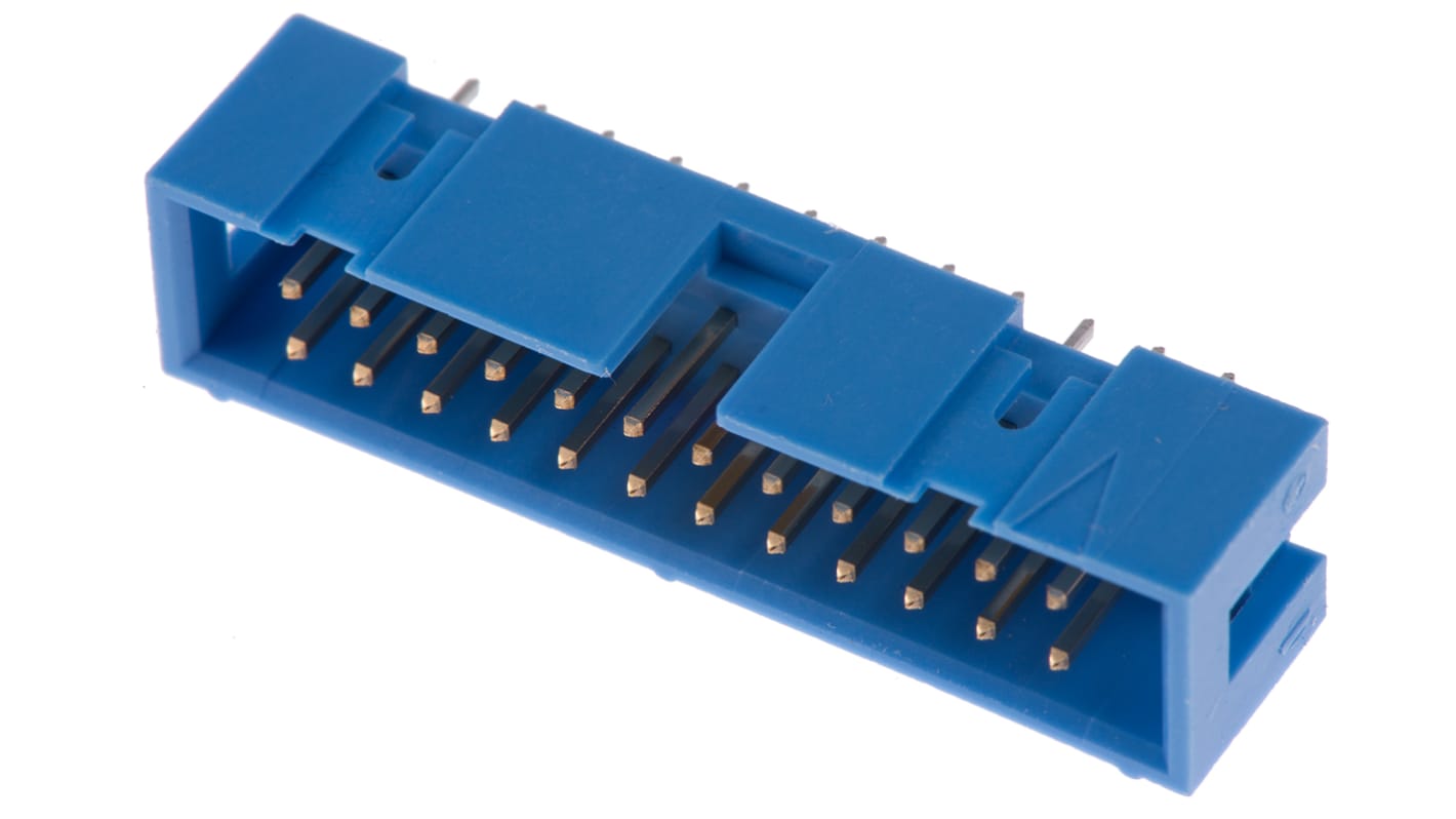 TE Connectivity AMP-LATCH Series Straight Through Hole PCB Header, 24 Contact(s), 2.54mm Pitch, 2 Row(s)