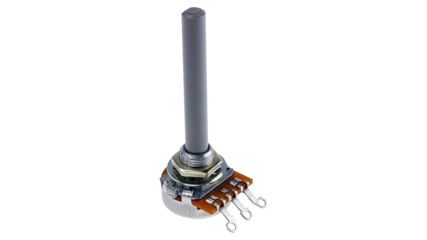 TE Connectivity 23 2.2kΩ Rotary Potentiometer 1-Gang Panel Mount, 23ESB222MMF50NF