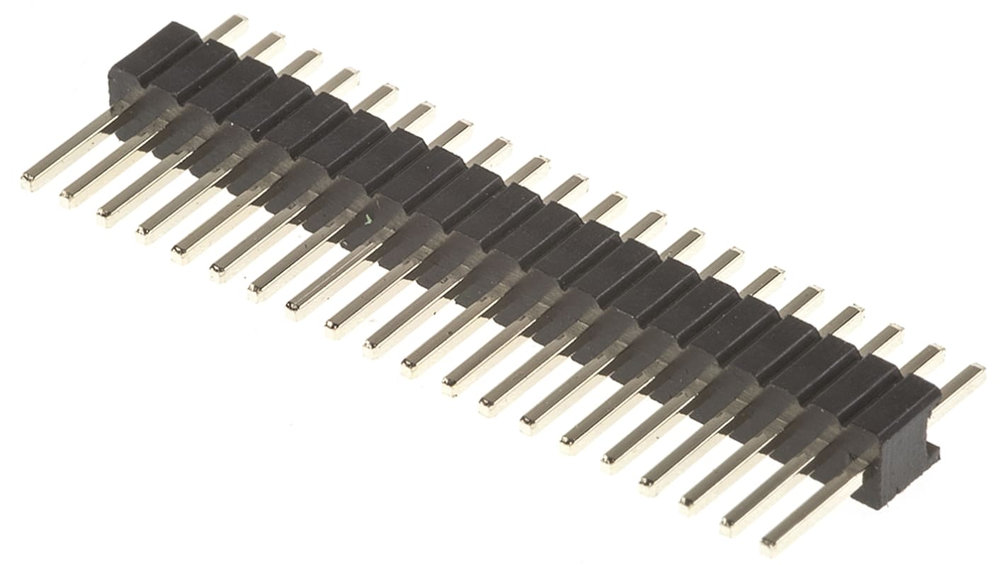 HARWIN Archer M52 Series Straight Through Hole Pin Header, 20 Contact(s), 1.27mm Pitch, 1 Row(s), Unshrouded