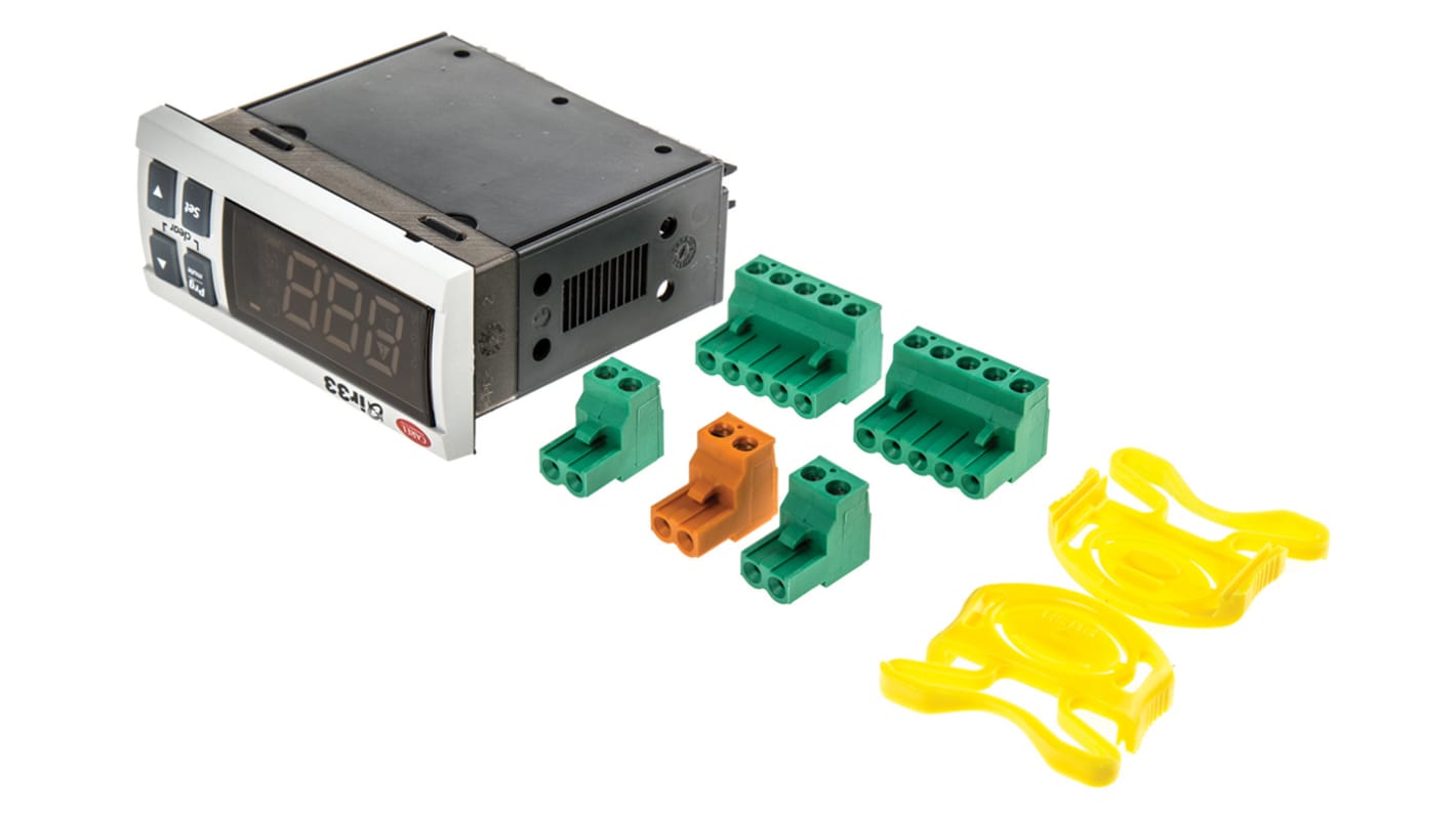 Controlador de temperatura PID Carel serie IR33, 76.2 x 34.2mm, 12 → 24 Vac, 12 → 30 vdc, 4 salidas SSR