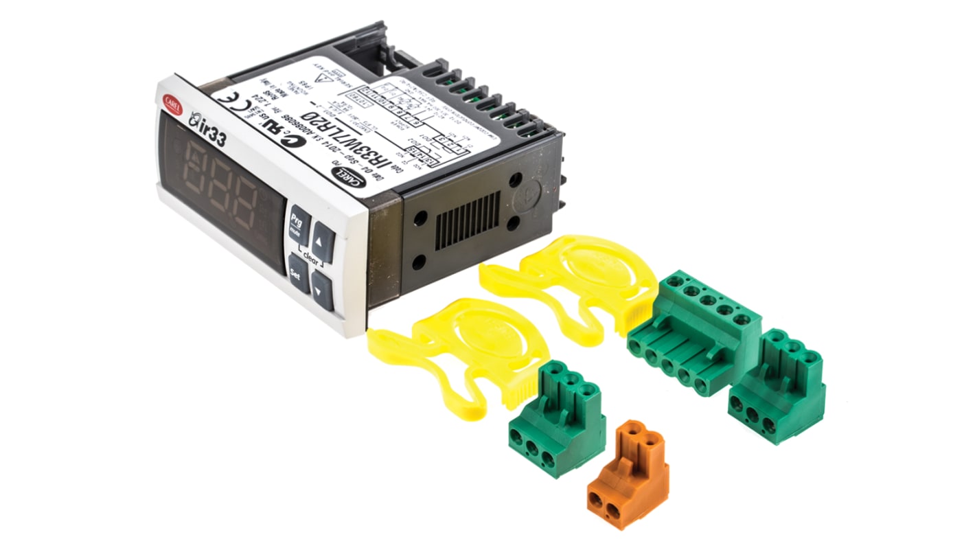 Carel IR33 Panel Mount PID Temperature Controller, 76.2 x 34.2mm, 2 Output Relay, 12 → 24 V ac, 12 → 30 V