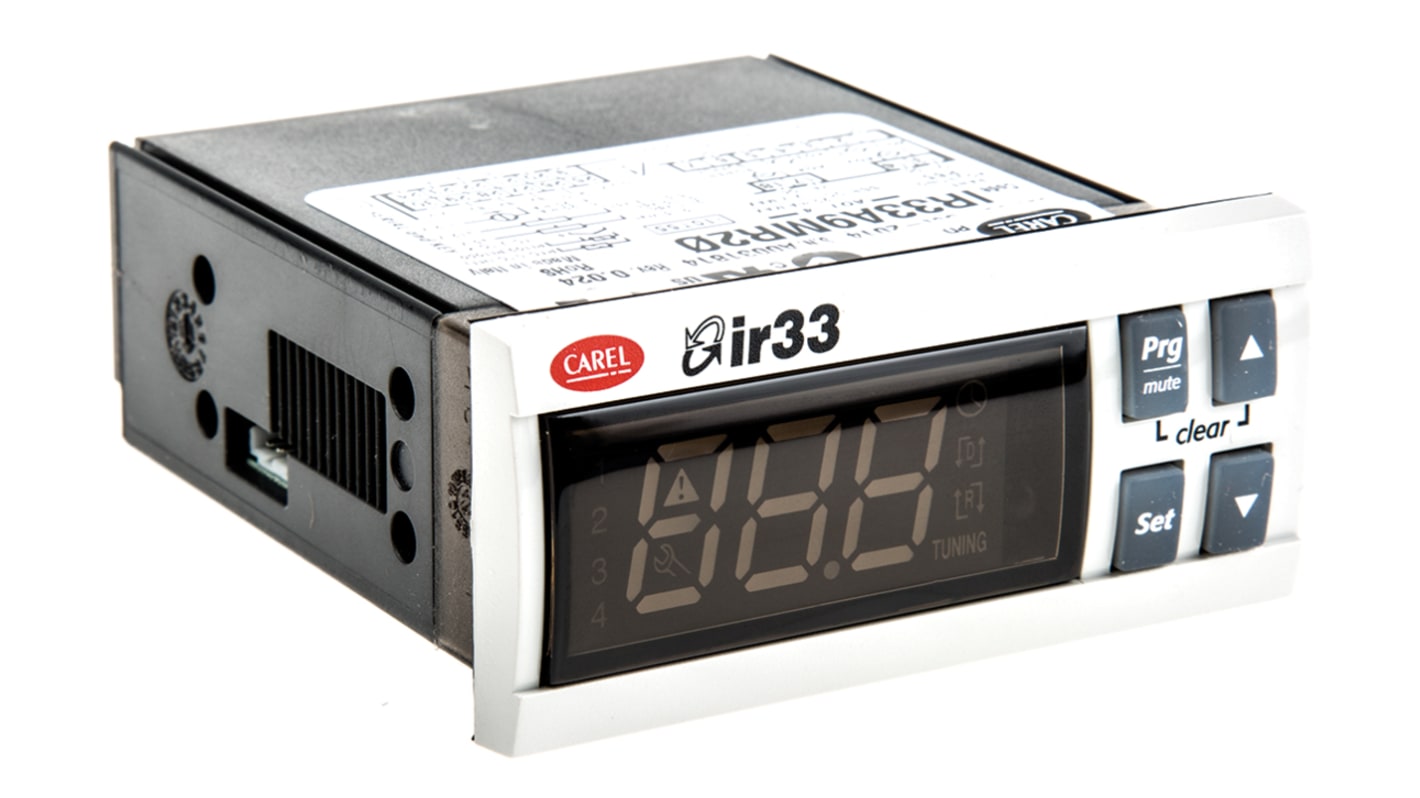 Controlador de temperatura PID Carel serie IR33, 76.2 x 34.2mm, 24 V ac / dc, 4 salidas SSR