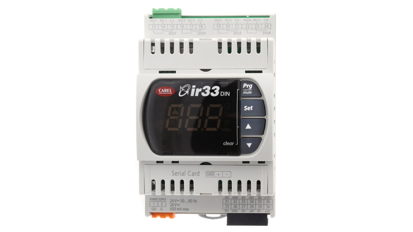 Rs-Online Termoregolatori PID Carel DN33 24 V c.a. / c.c. 144 x 70mm 1 uscita Relè