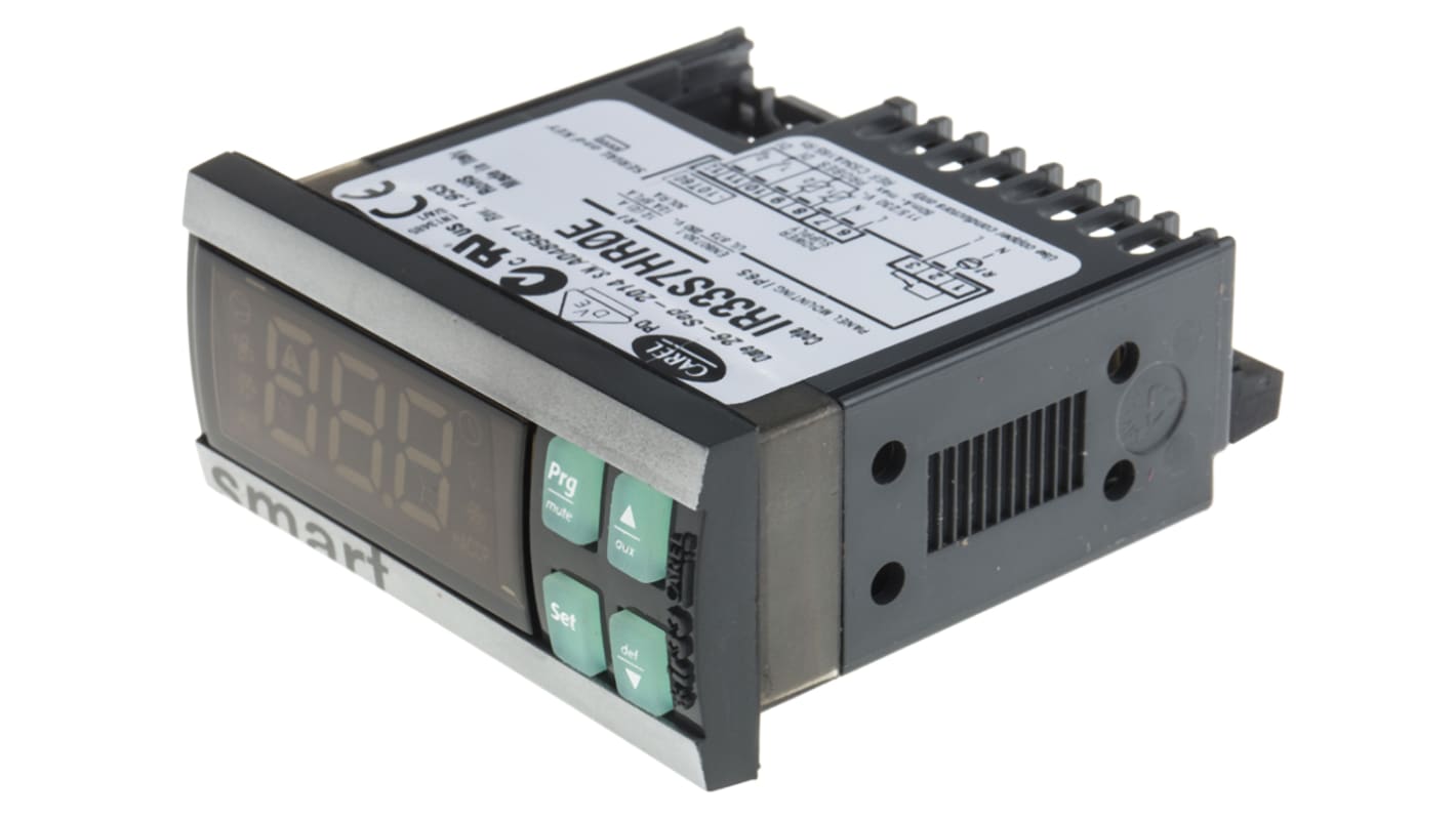 Carel IR33 Panel Mount PID Temperature Controller, 76.2 x 34.2mm, 1 Output Relay, 115 → 230 V ac Supply Voltage