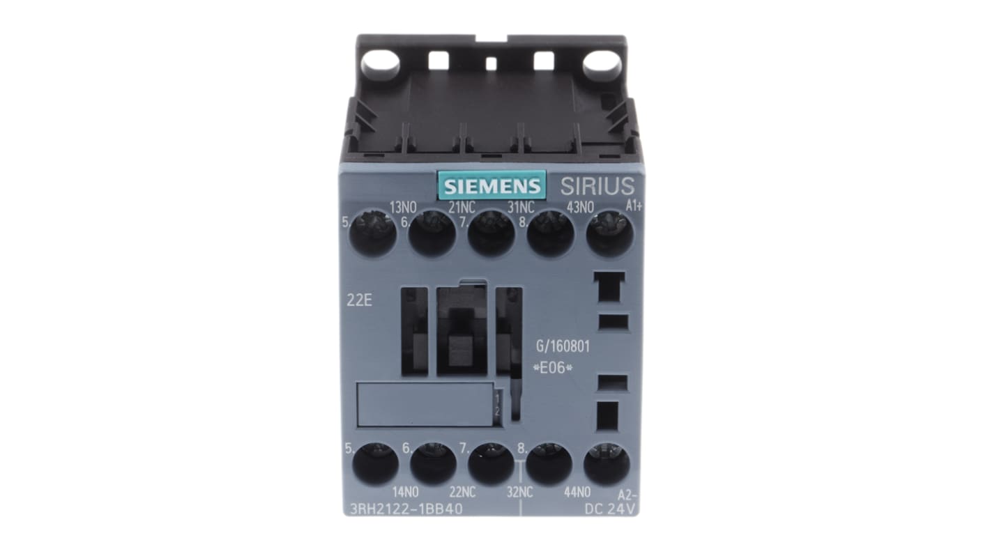 Siemens SIRIUS Innovation 3RH2 Contactor, 24 V dc Coil, 4-Pole, 10 A, 2NO + 2NC, 690 V ac