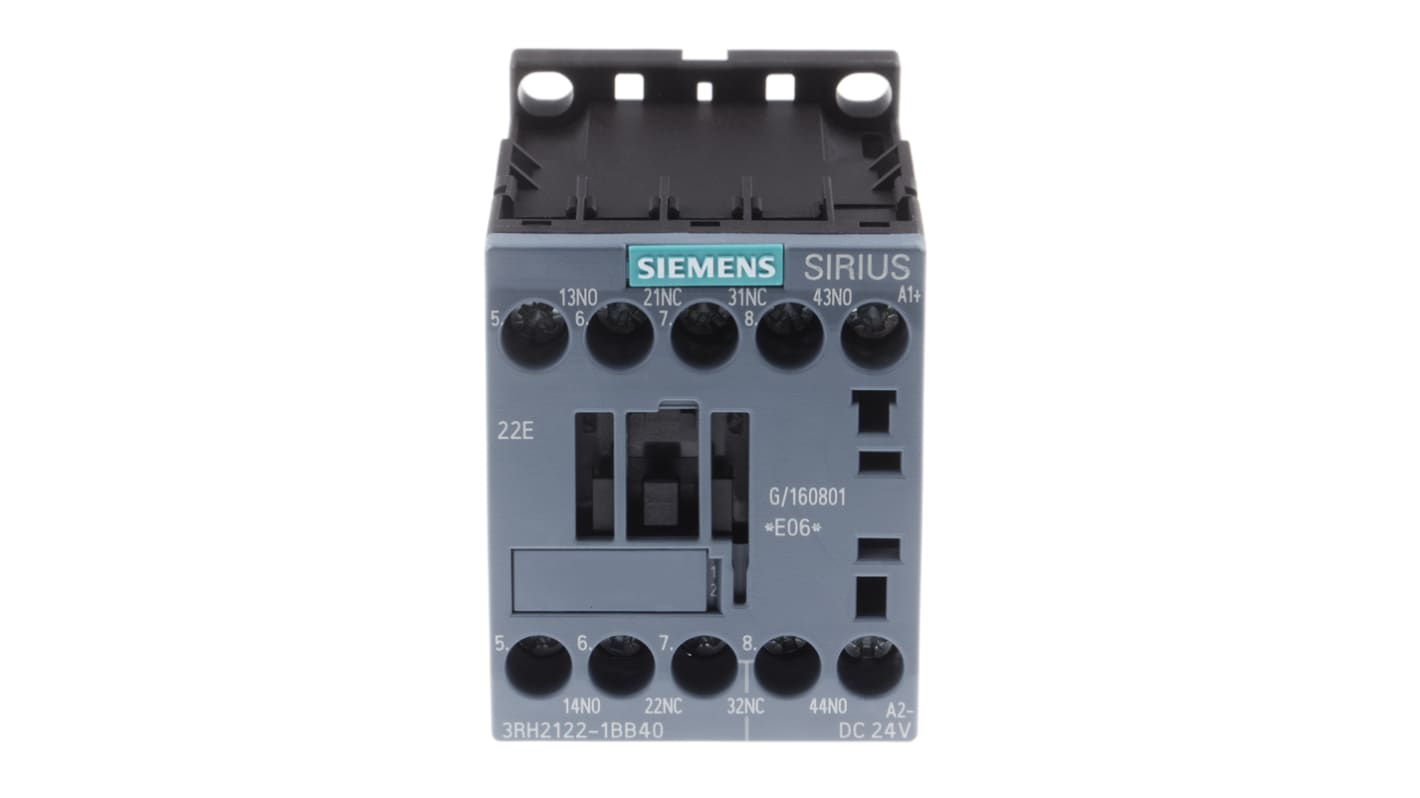 Siemens SIRIUS Innovation 3RH2 Leistungsschütz 24 Vdc-Spule, 4 -polig , 690 Vac / 10 A 2 Schließer + 2 Öffner