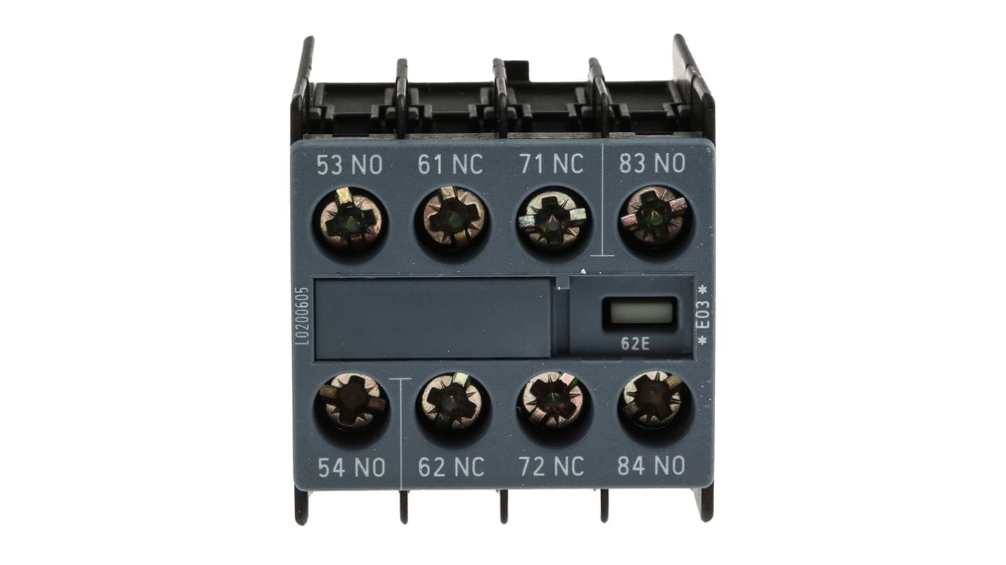 Styk pomocniczy Siemens 4 2NC + 2NO 3RH2 Śruba Zatrzask