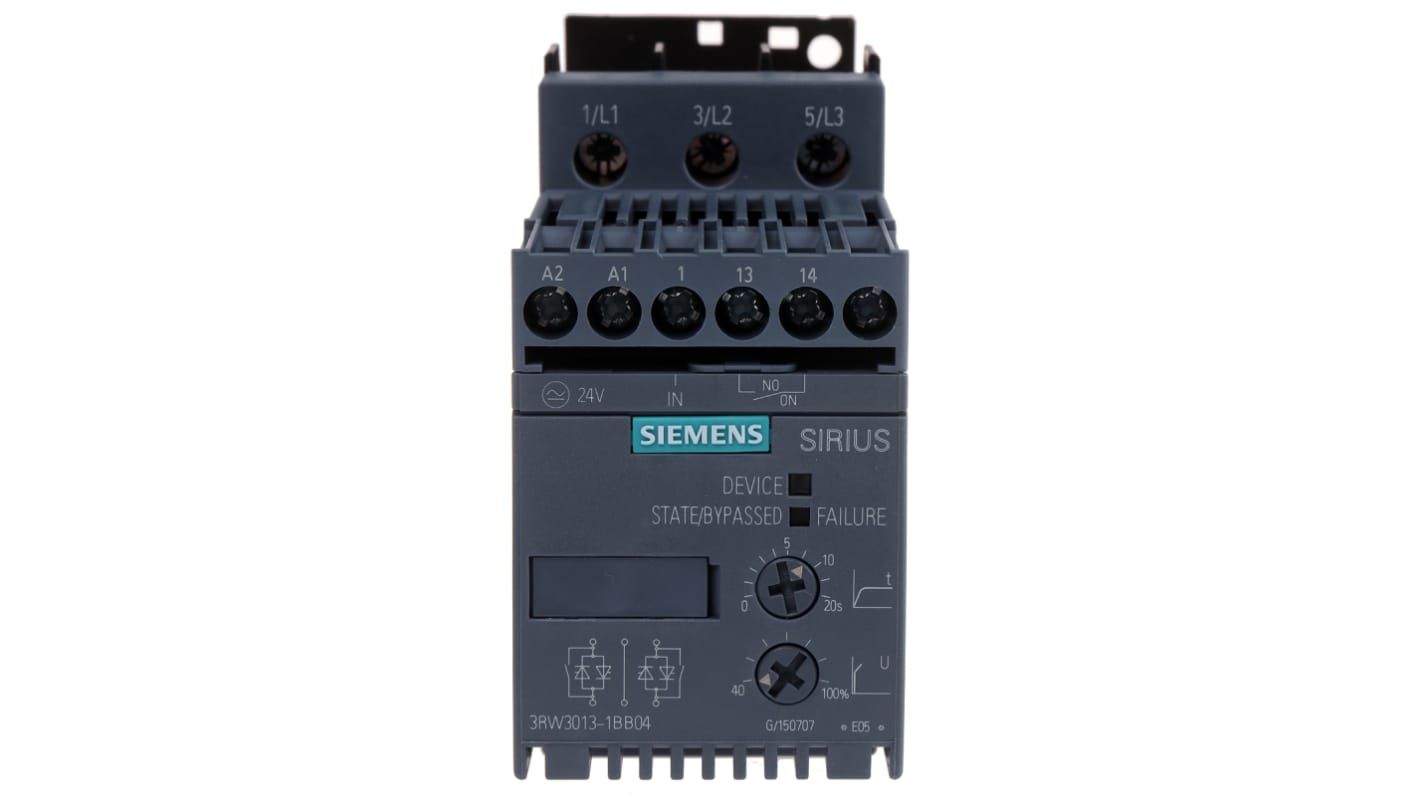 Siemens 3RW30 Sanftstarter 3-phasig 1,5 kW, 400 V ac / 3,6 A