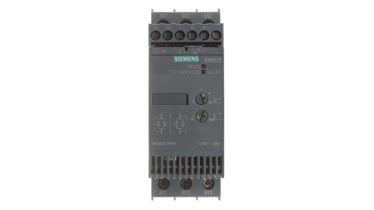 Siemens SIRIUS 3RW Soft Starter, , 18.5 kW, 400 V ac, 3 Phase, IP20