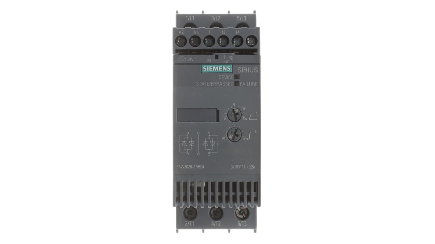 Siemens Soft Starter, Soft Start, 18.5 kW, 400 V ac, 3 Phase, IP20