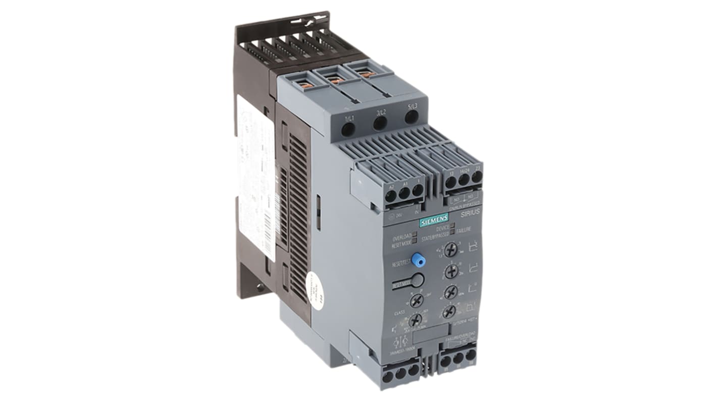 Siemens Soft Starter, Soft Start, 30 kW, 480 V ac, 3 Phase, IP20