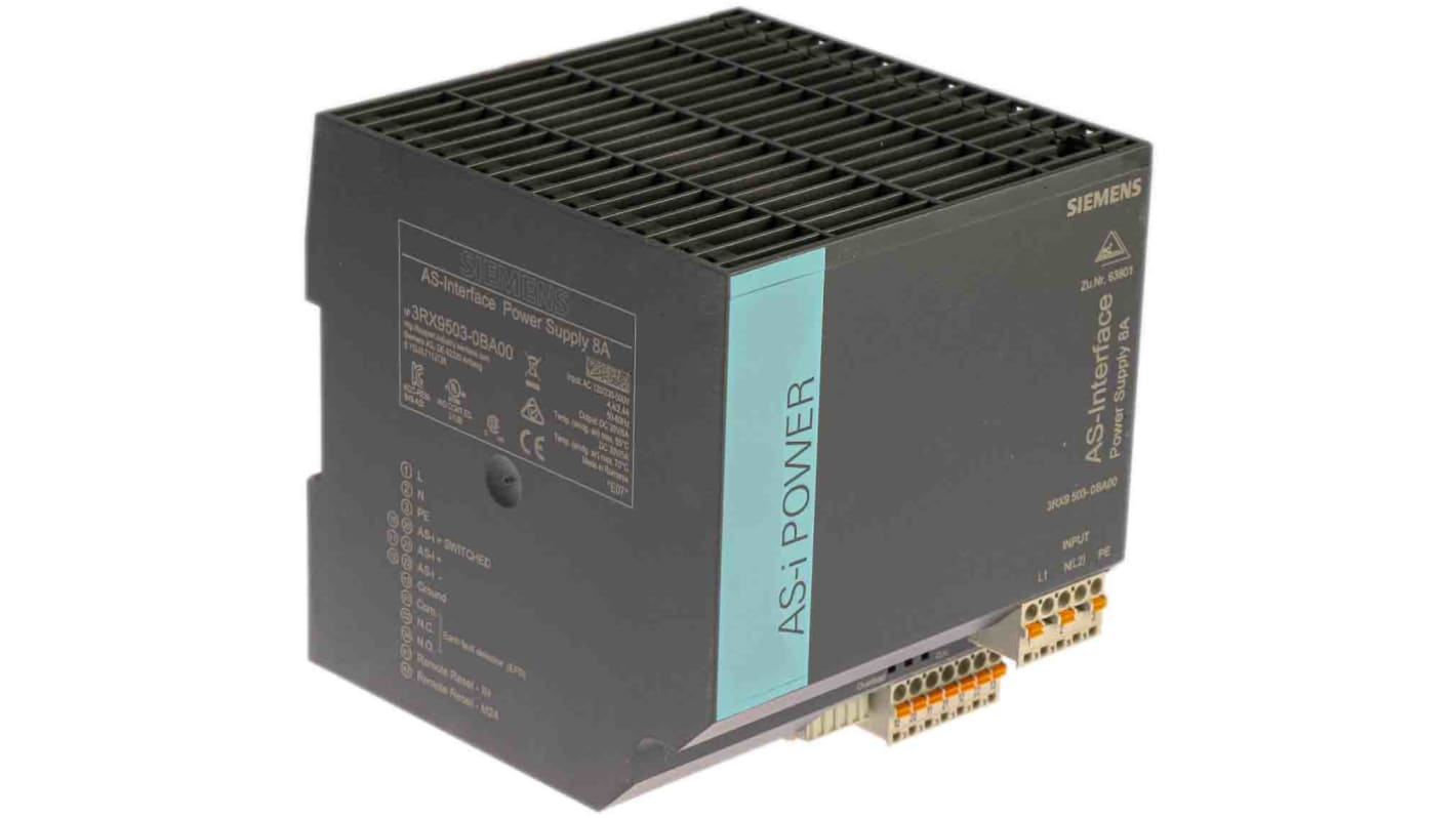 Siemens 3RX950 Series PLC Power Supply for Use with AS-I Power Supply Unit