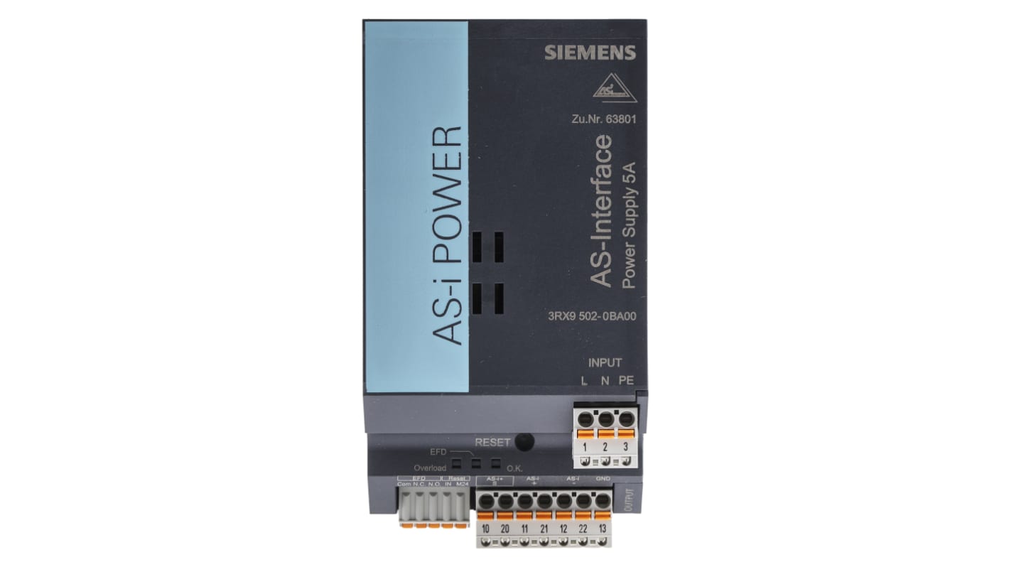 Fuente de alimentación PLC Siemens 3RX950, para usar con Unidad de fuente de alimentación AS-I