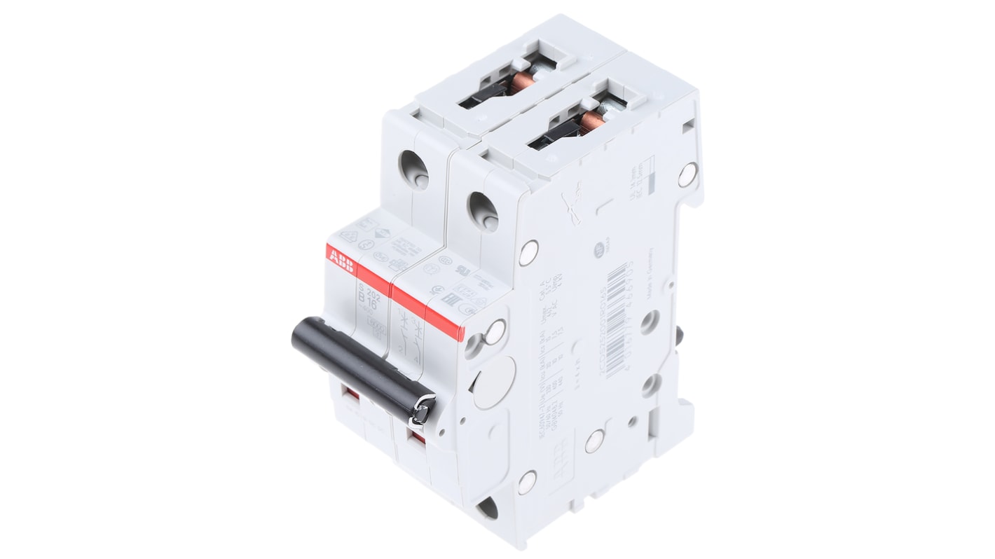 Interruttore magnetotermico ABB, 2P 16A 6 kA, Tipo B