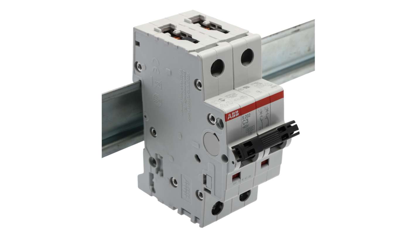 Interruttore magnetotermico ABB, 2P 3A 6 kA, Tipo C