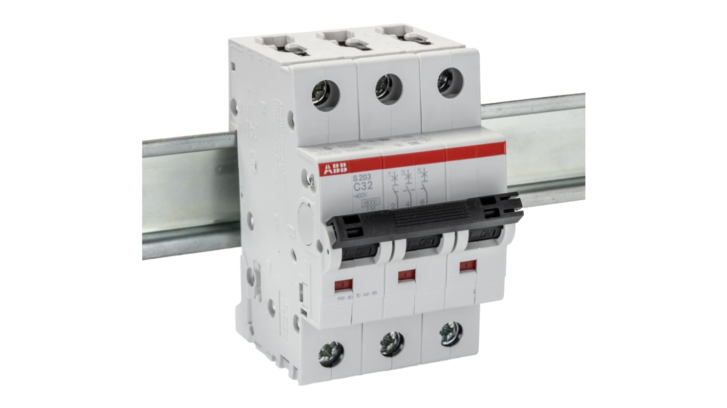 Interruttore magnetotermico ABB, 3P 32A 10 kA, Tipo C