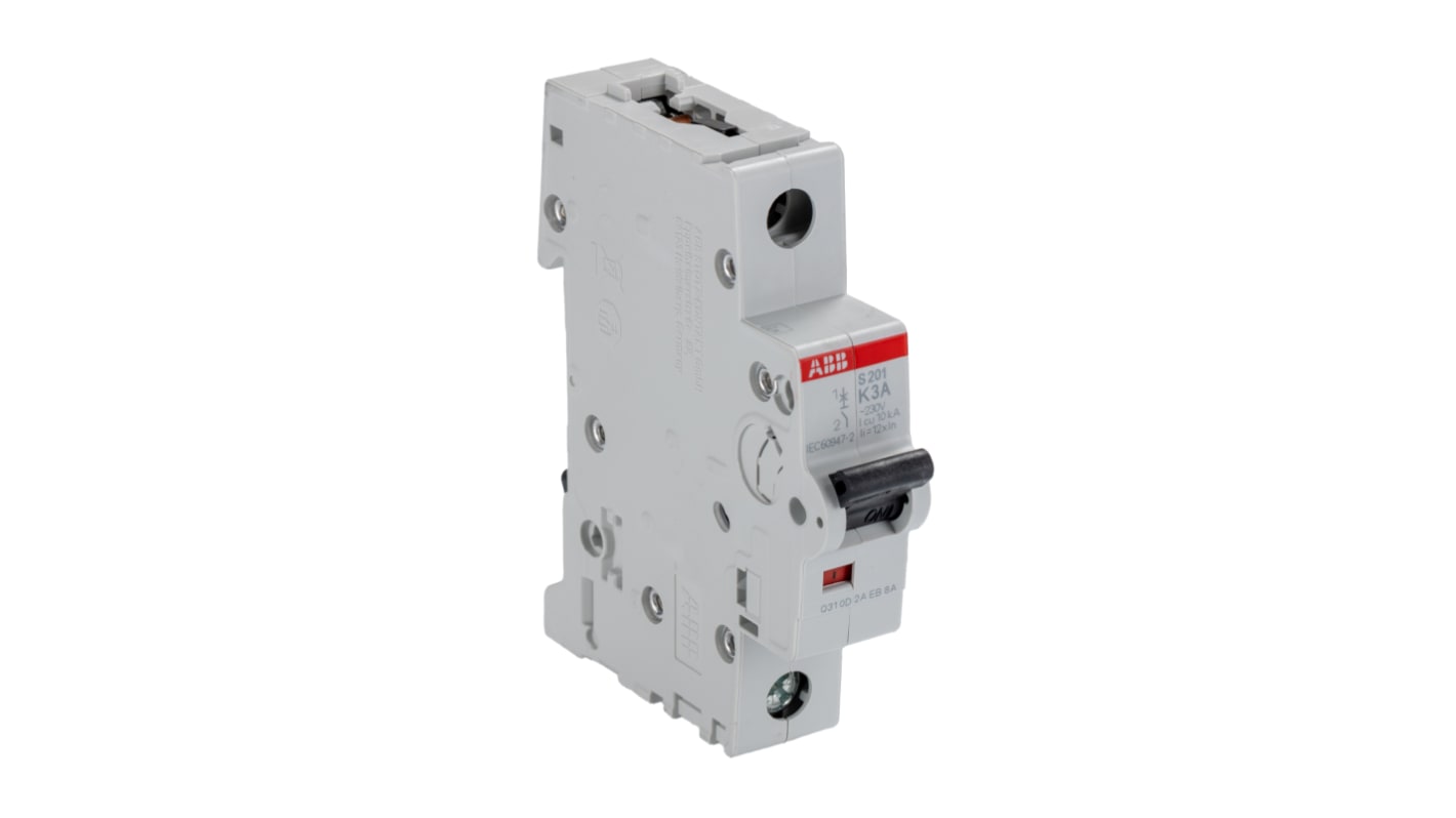 Interruttore magnetotermico ABB, 1P 3A 10 kA, Tipo K
