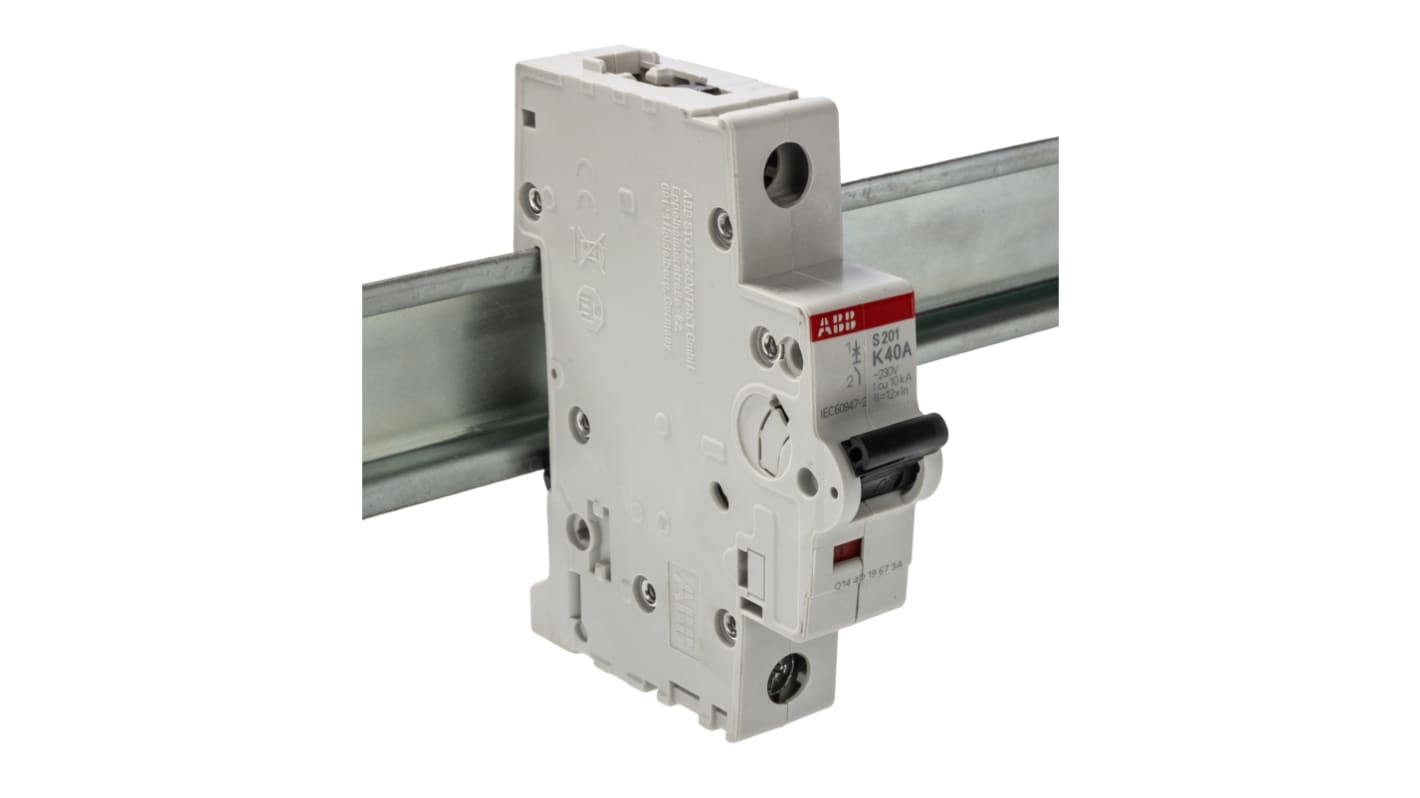 Interruttore magnetotermico ABB, 1P 40A 10 kA, Tipo K