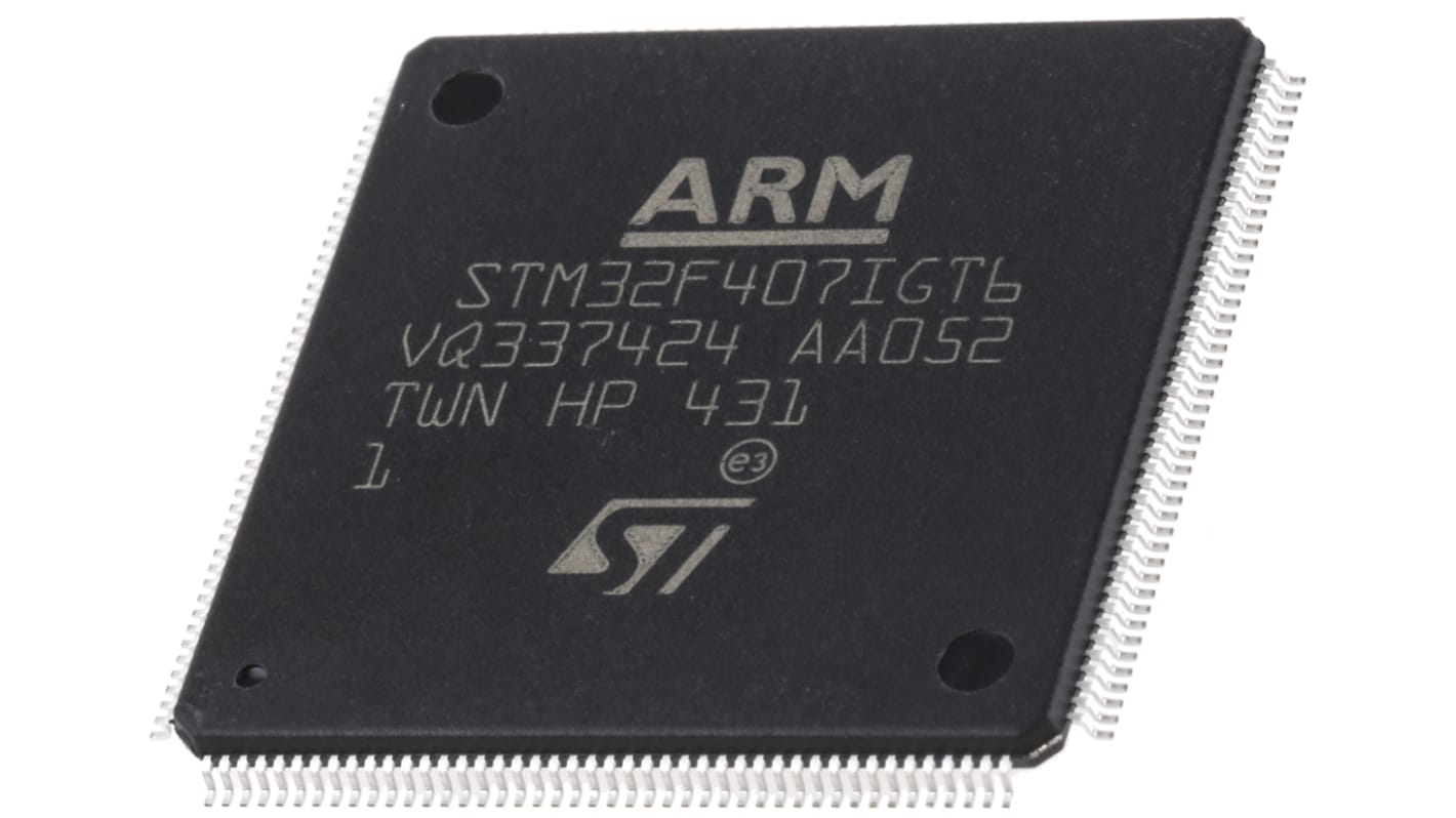 STMicroelectronics, 32bit ARM Cortex M4, STM32F4 Microcontroller, 168MHz, 1.024 MB Flash, 176-Pin LQFP