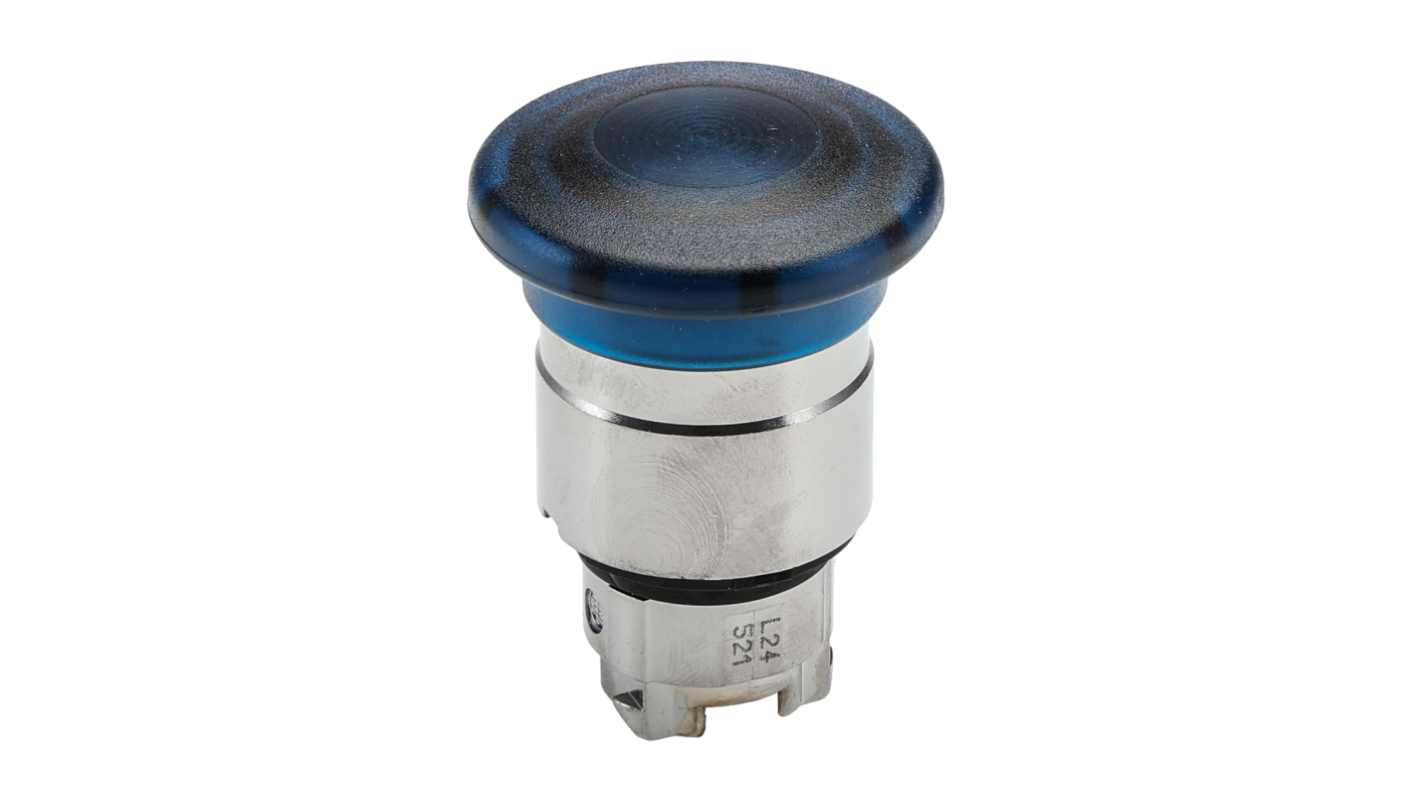 Schneider Electric 带灯蓝色圆形按钮头, Φ22mm开孔, Φ40mm按钮, 弹簧复位, IP66, IP67, IP69K, Harmony XB4系列