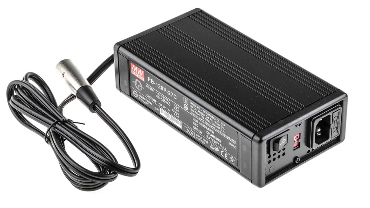 MEAN WELL Battery Charger For Lead Acid 4.3A with AC plug