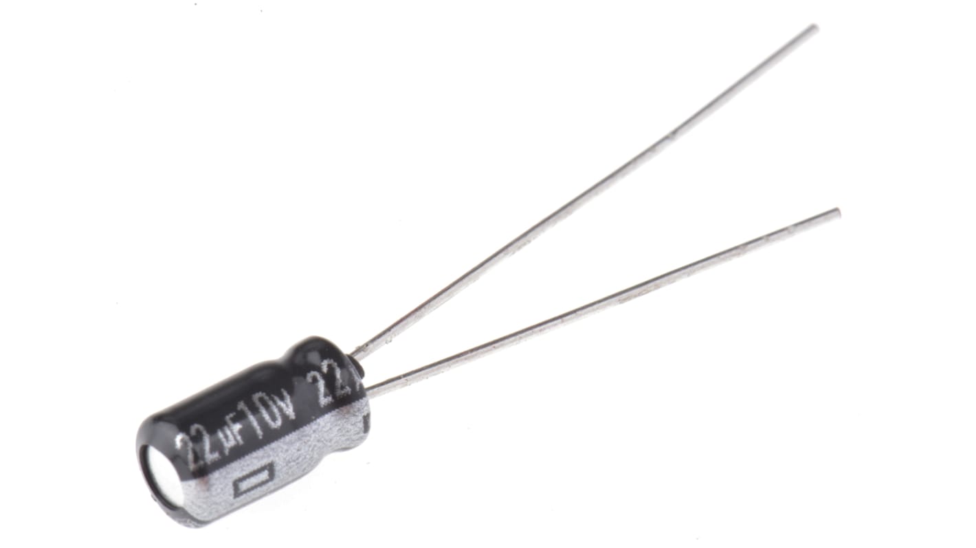 Panasonic 22μF Electrolytic Capacitor 10V dc, Through Hole - EEAGA1A220