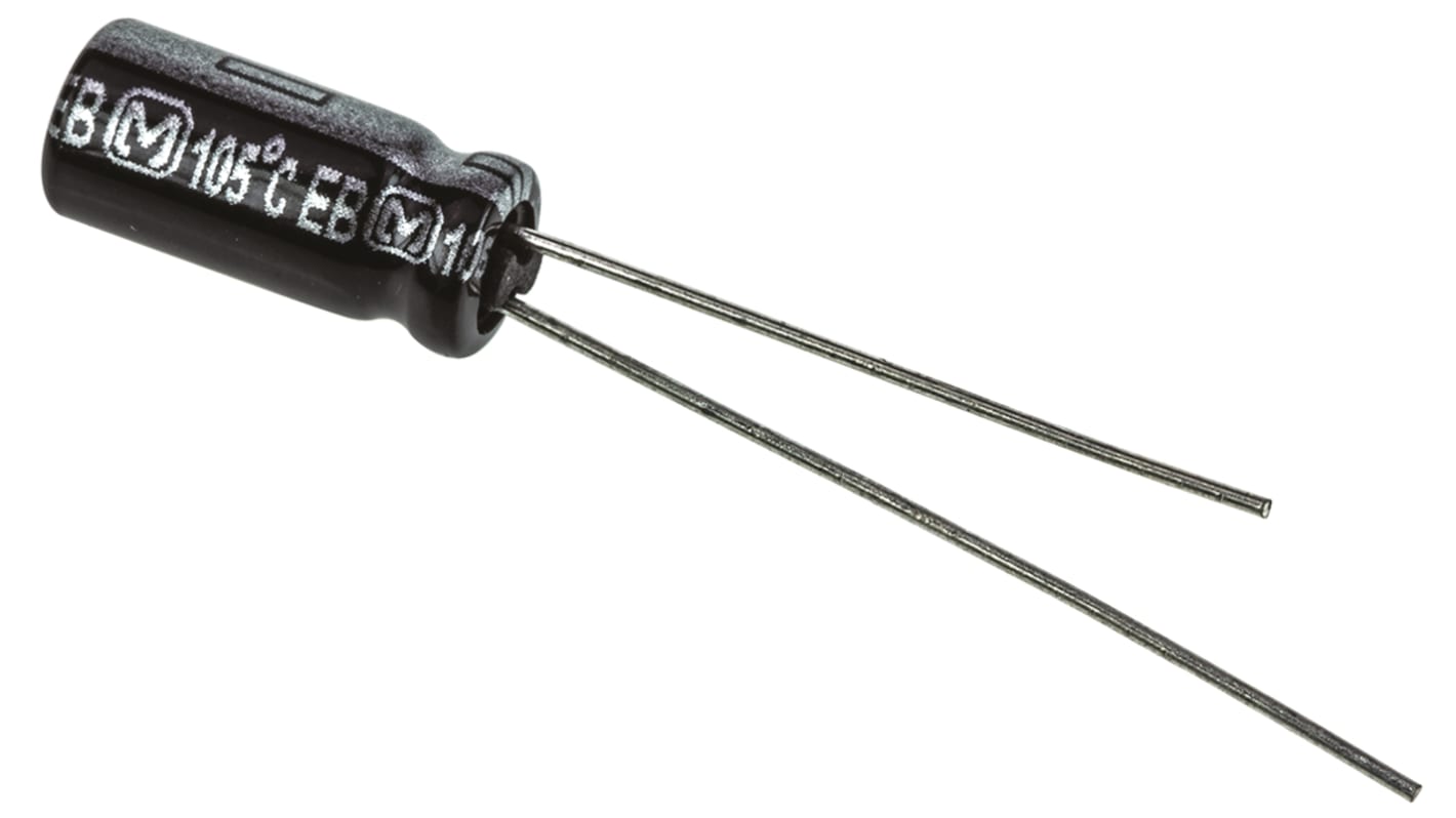 Panasonic 10μF Aluminium Electrolytic Aluminium Electrolytic Capacitor 50V dc, Radial, Through Hole - EEUEB1H100S