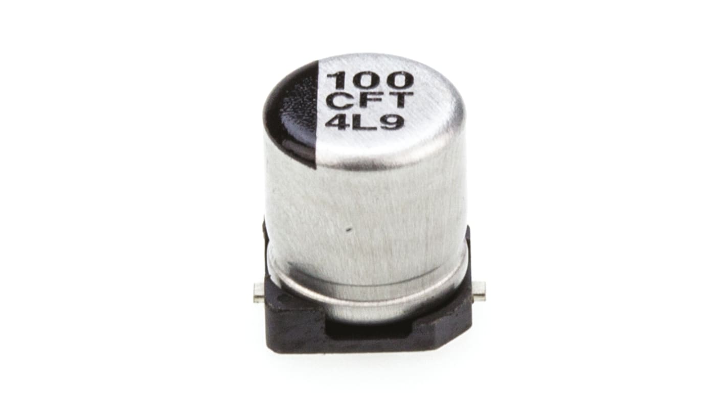 Panasonic 100μF Aluminium Electrolytic Capacitor 16V dc, Surface Mount - EEEFT1C101AR