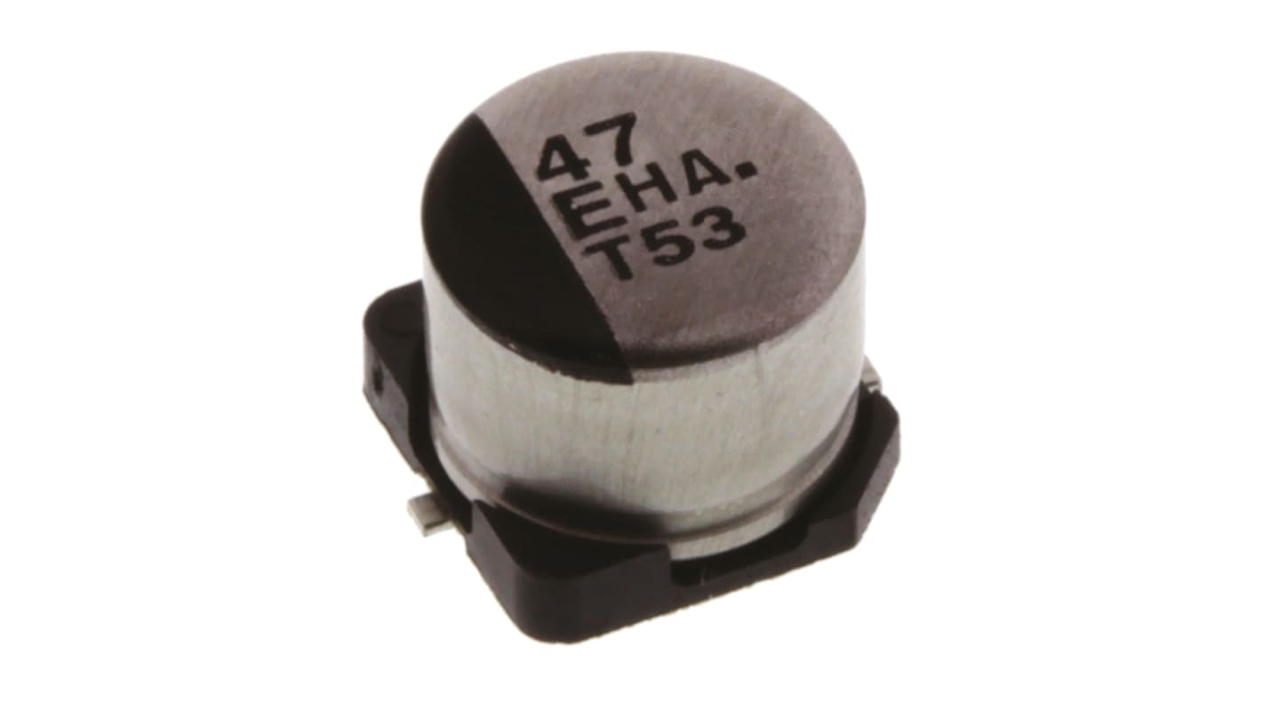 Panasonic 47μF Aluminium Electrolytic Capacitor 25V dc, Surface Mount - EEEHA1E470WP