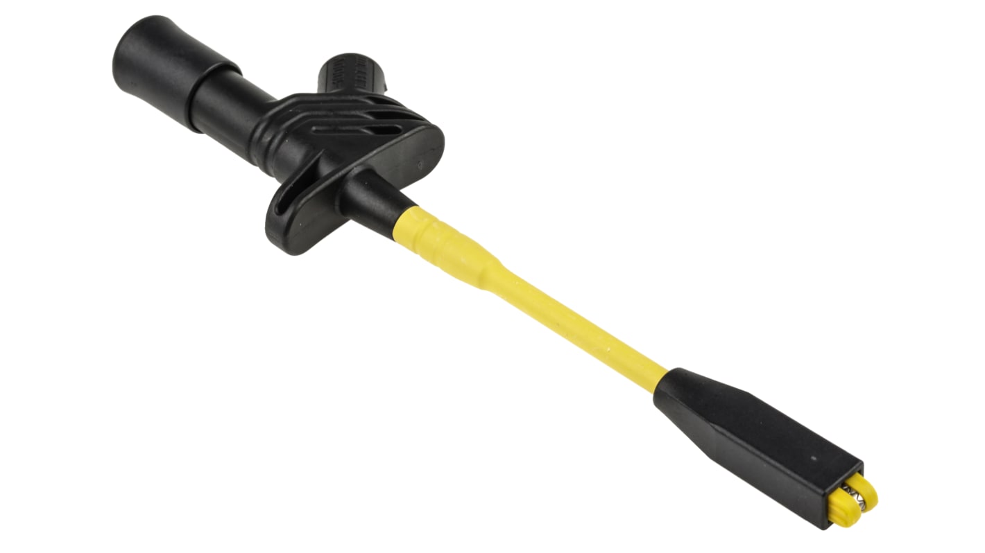 Hirschmann Test & Measurement Black Grabber Clip with Crocodile Jaws, 20A, 1kV, 4mm Socket