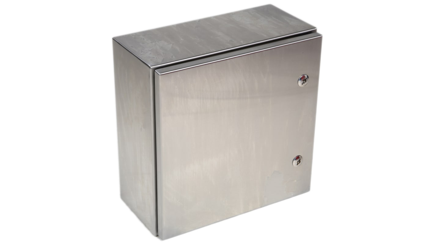 RS PRO 304 Stainless Steel Wall Box, IP66, 400 mm x 400 mm x 200mm