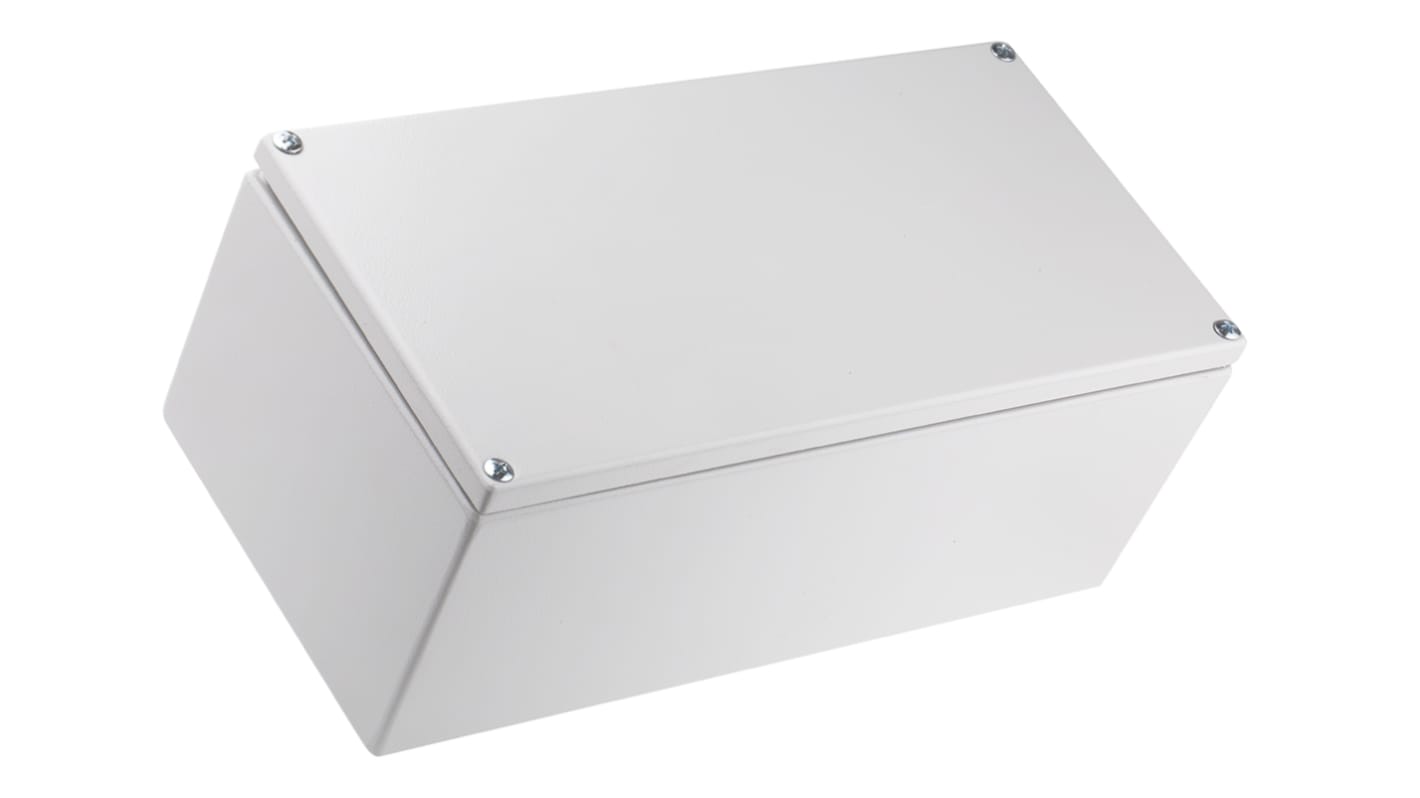 RS PRO 低碳钢接线盒, 300 x 120 x 150mm, IP66, 浅灰色