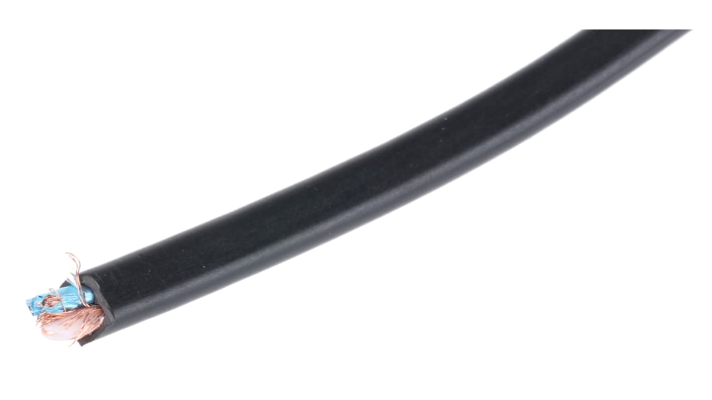 RS PRO Black Twinaxial Cable, 3.1mm OD 25m, 62 Ω impedance