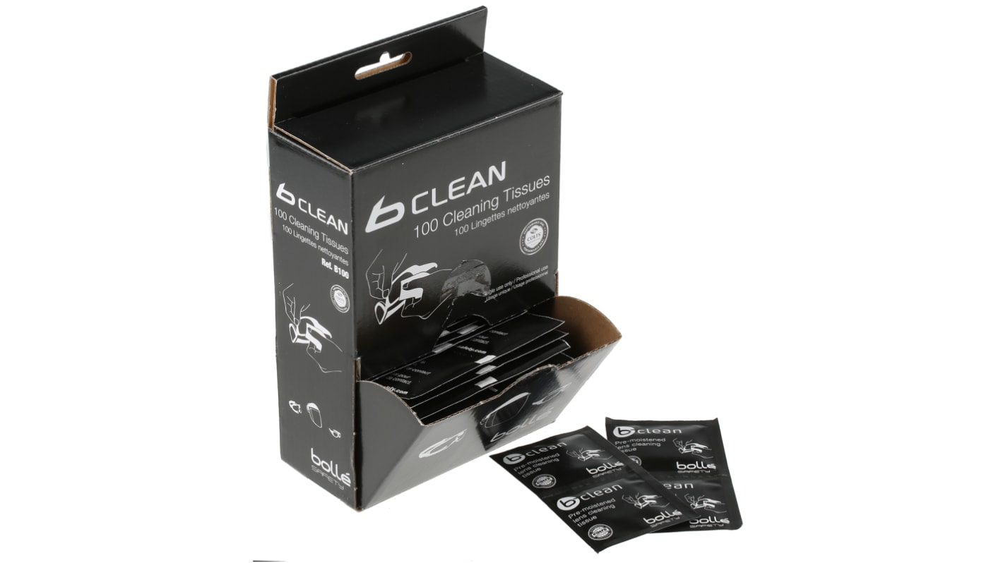 Bolle Safety PACW100 Lens Cleaning Tissue 100 Wipes