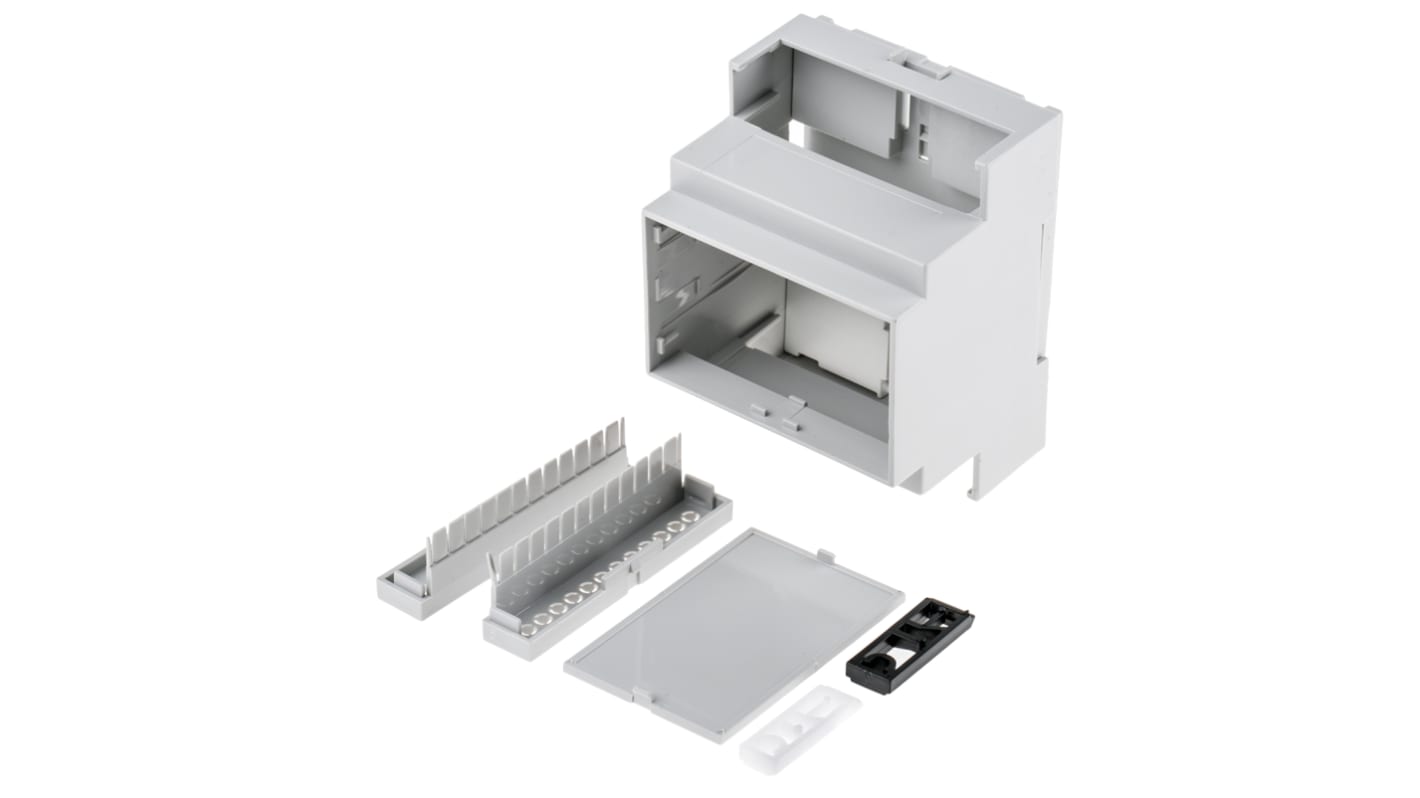 CAMDENBOSS Modular Enclosure Enclosure Type CNMB Series , 71 x 58 x 90mm, Polycarbonate DIN Rail Enclosure