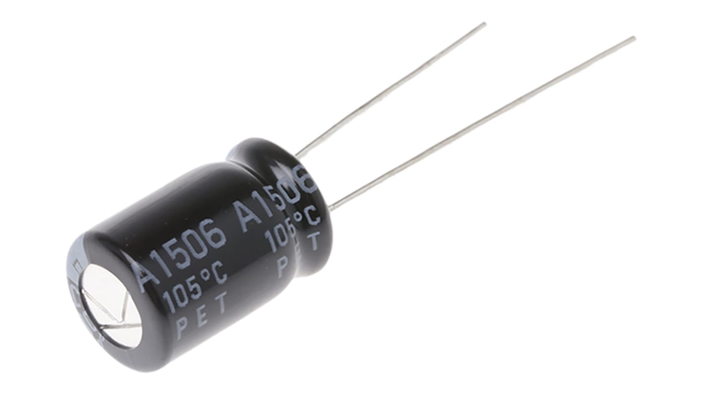 Rubycon 1000μF Aluminium Electrolytic Capacitor 6.3V dc, Radial, Through Hole - 6.3YXJ1000M8X11.5