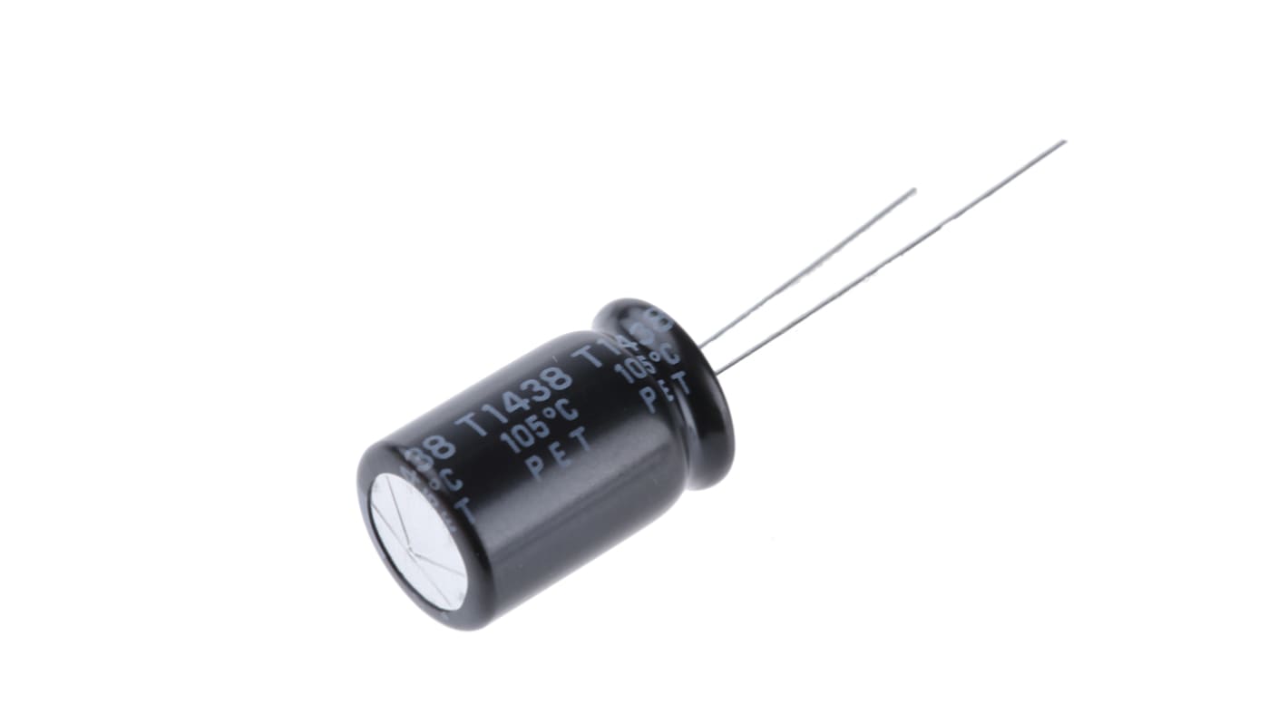 Rubycon 470μF Aluminium Electrolytic Capacitor 35V dc, Radial, Through Hole - 35YXJ470M10X16