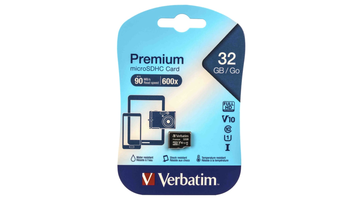 Verbatim 32 GB MicroSDHC Micro SD Card, Class 10