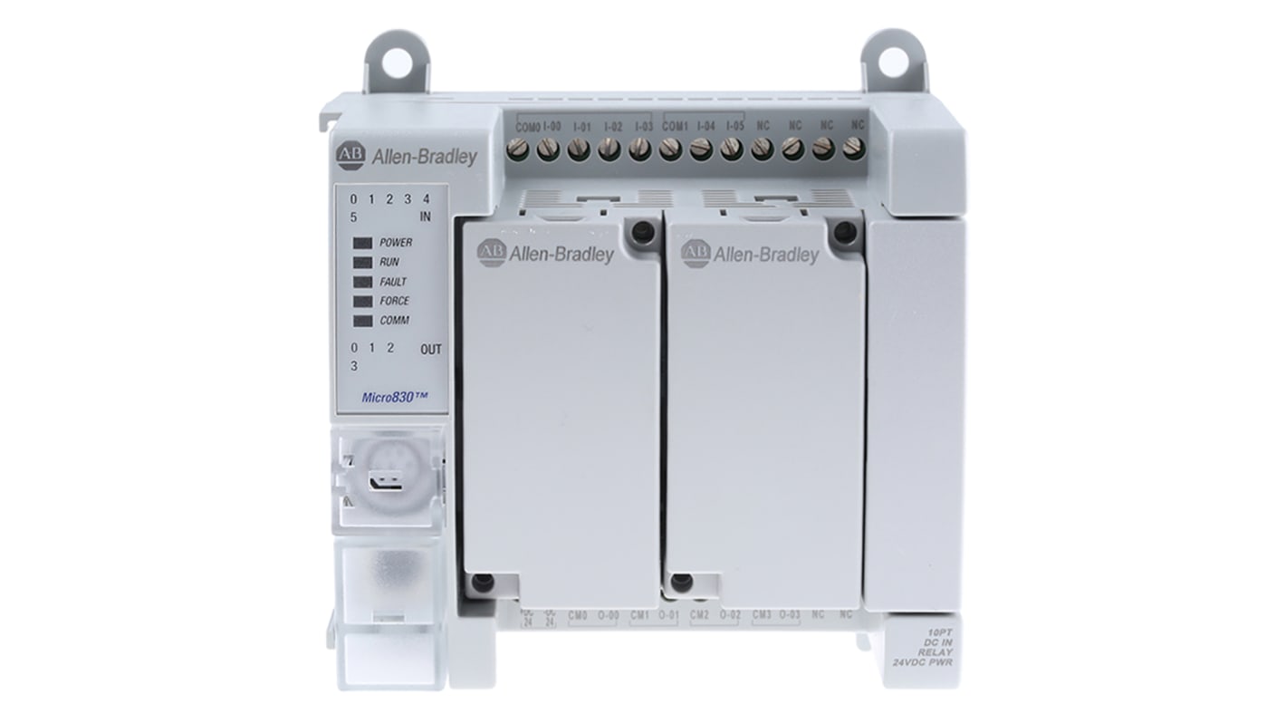 Rs-Online CPU PLC Allen Bradley Micro830 ingressi: 6 uscite: 4 10 I/O 24 V c.c