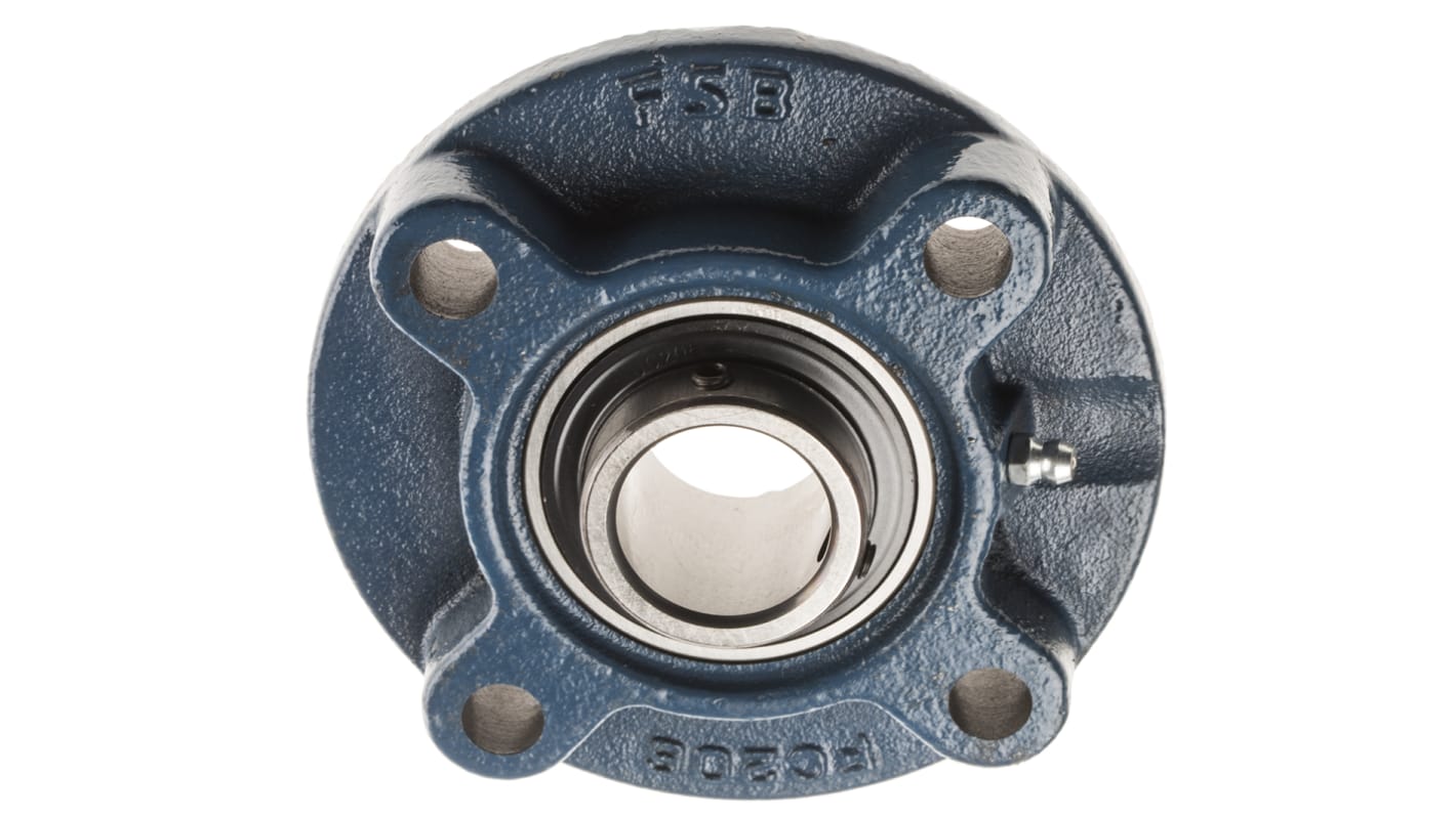Palier à roulement RS PRO, diam int 30mm, 4 trous de fixations en Fonte