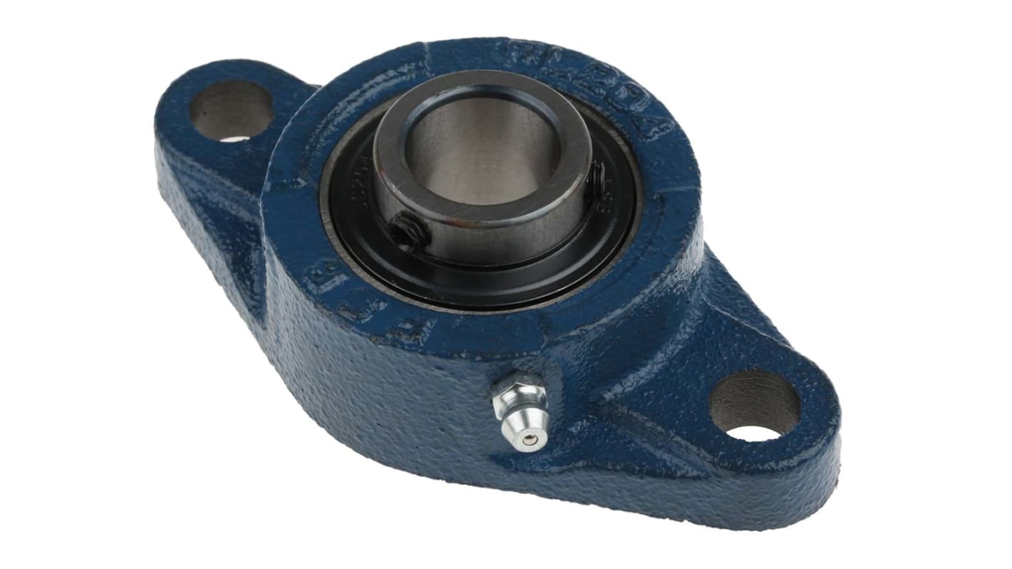 Palier à roulement RS PRO, diam int 20mm, 2 trous de fixations en Fonte