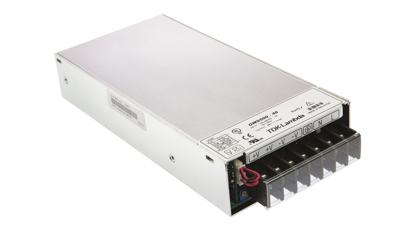 TDK-Lambda Schaltnetzteil, 48V dc / 10.5A 504W 120 → 373 V dc, 85 → 265 V ac Geschlossen, Gehäusemontage