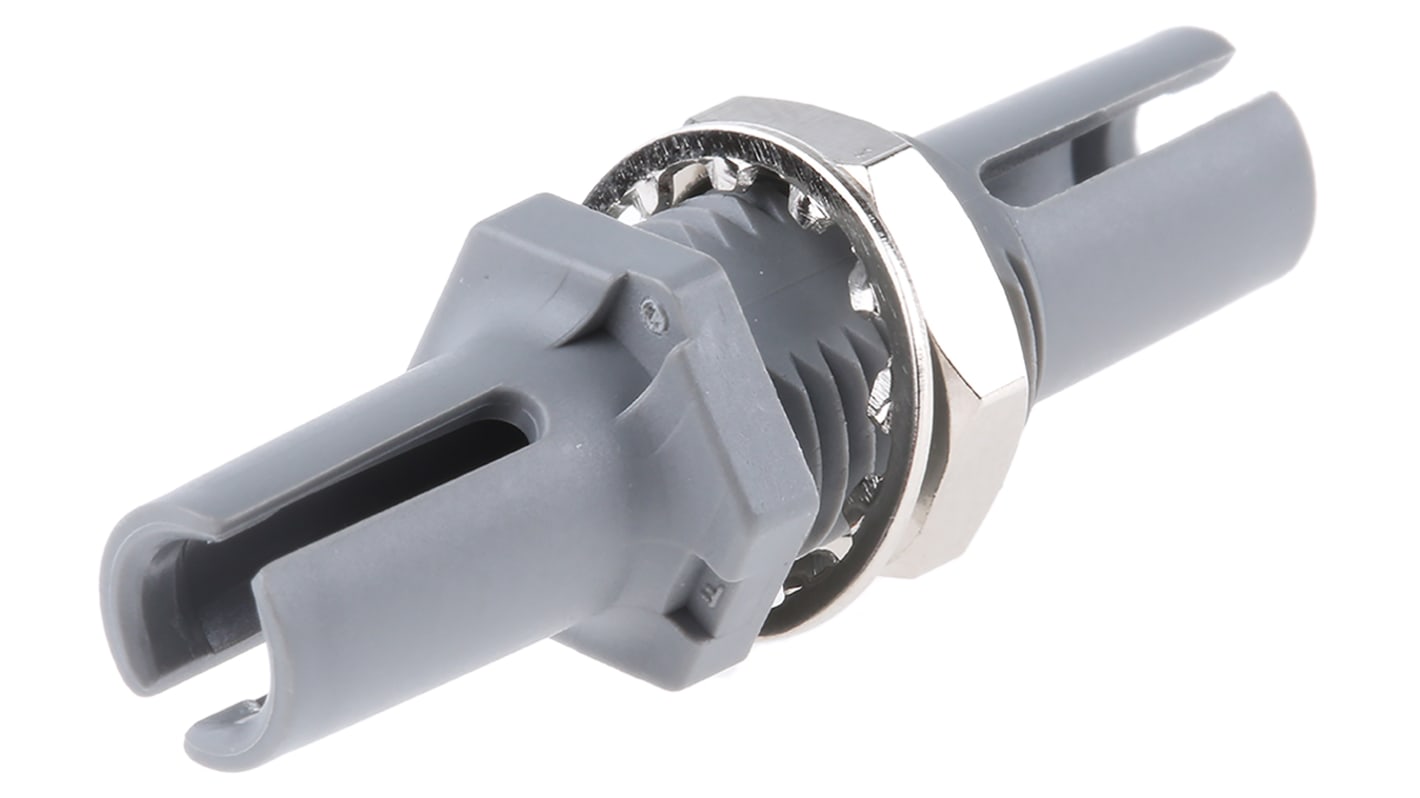 Adaptador de fibra óptica Broadcom de POF a POF de color Gris, Símplex