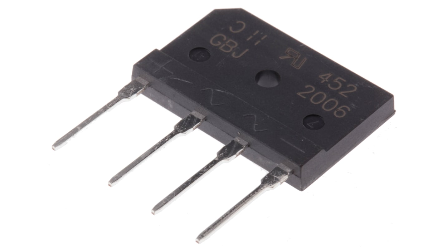 Diodes Inc Bridge Rectifier, 20A, 600V, 4-Pin